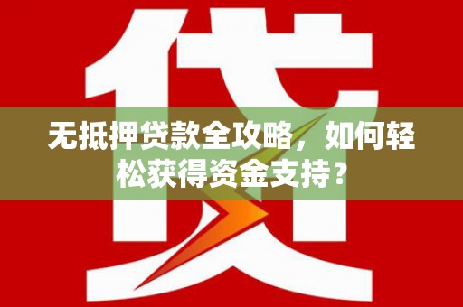 龙安无抵押贷款全攻略，如何轻松获得资金支持？