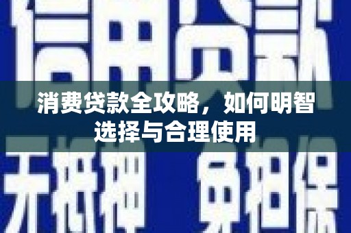 龙安消费贷款全攻略，如何明智选择与合理使用