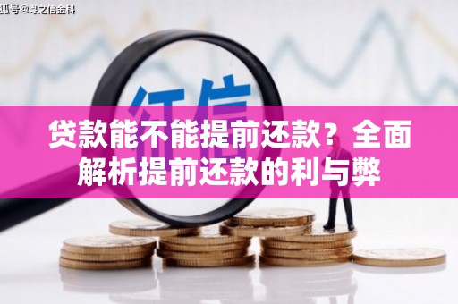 龙安贷款能不能提前还款？全面解析提前还款的利与弊