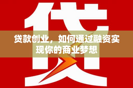 龙安贷款创业，如何通过融资实现你的商业梦想