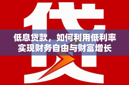 龙安低息贷款，如何利用低利率实现财务自由与财富增长